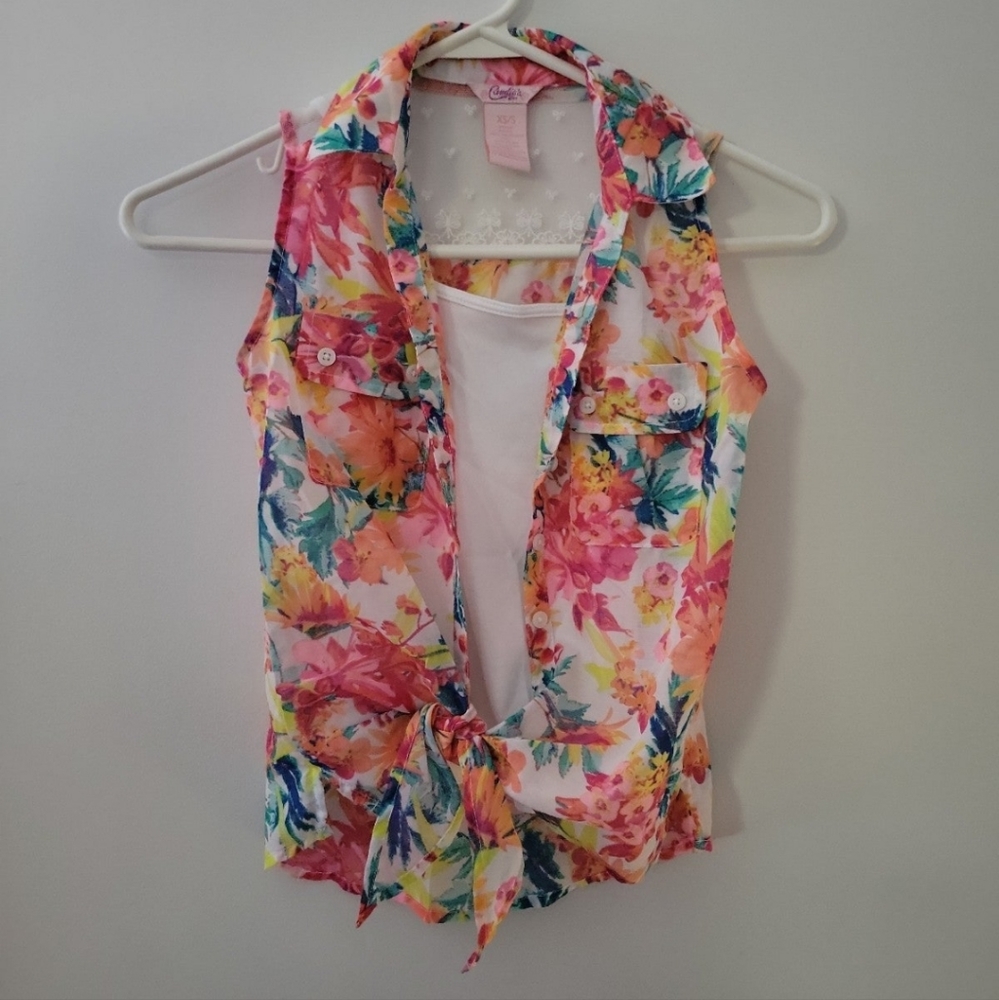 Candie’s Button Down Tank Top
